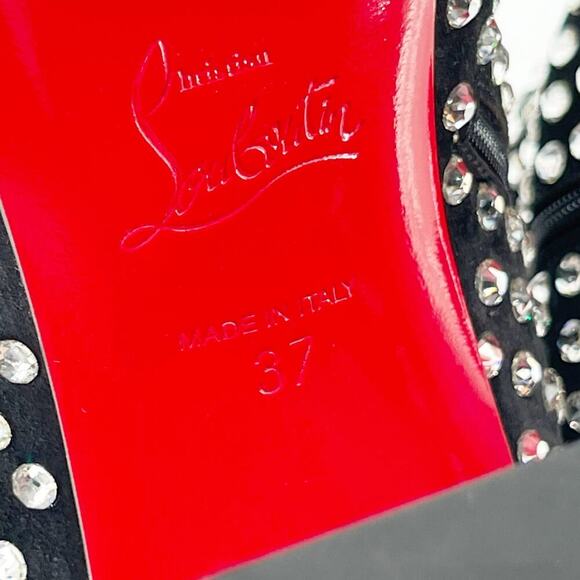 Christian Louboutin Jane Botta Alta Strass Boom Over the Knee Crystal Boot EU 37 - Picture 12 of 13
